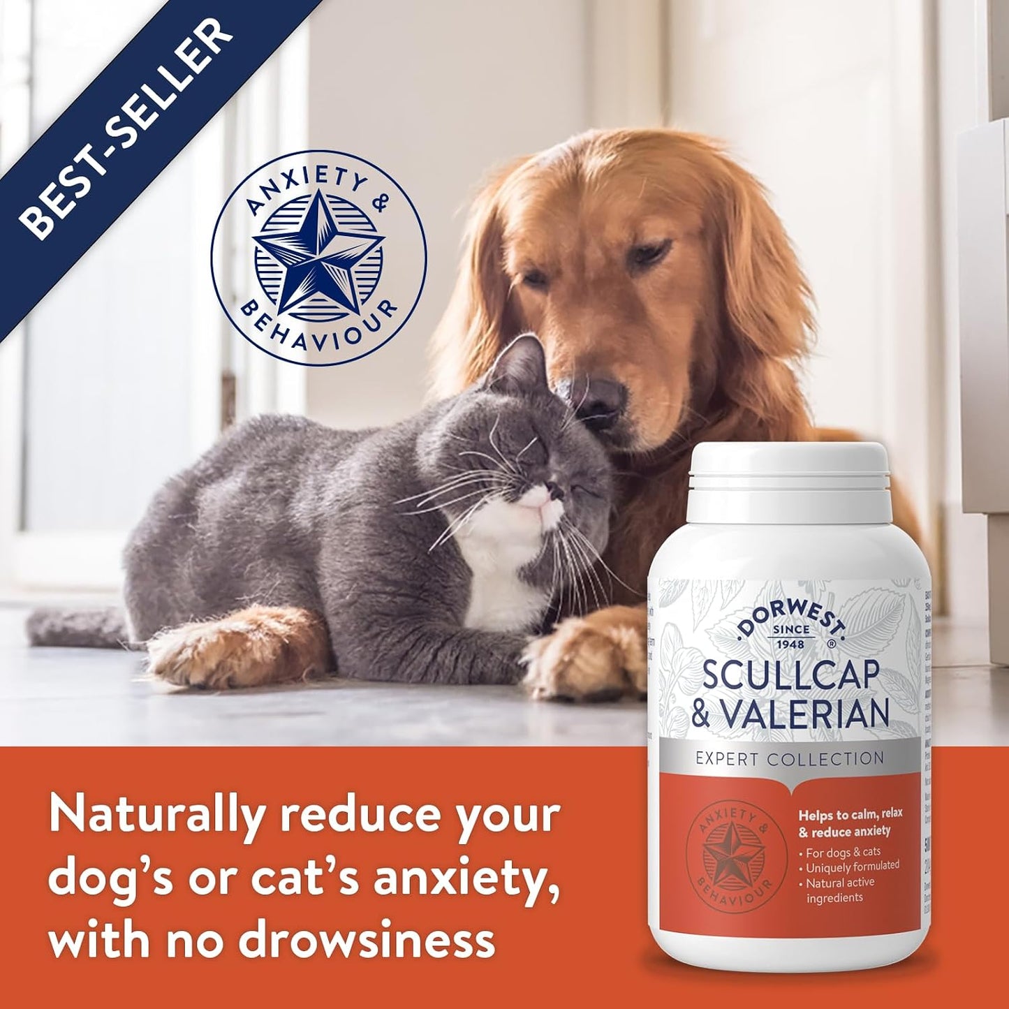 Dorwest Herbs Scullcap and Valerian Tablets for Dogs and Cats – 500 Tablets - görsel 5