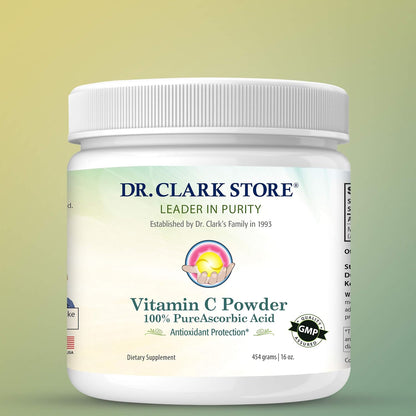 Dr Clark Vitamin C Powder - Pure Ascorbic Acid, 454g