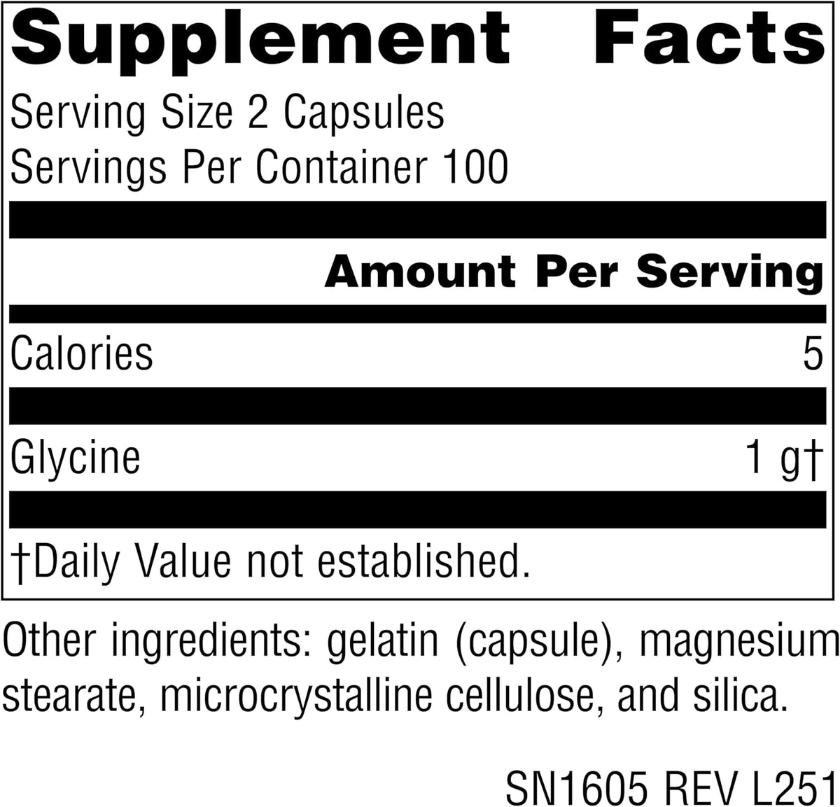 Source Naturals Glycine, 500 mg, 200 Capsules - görsel 2