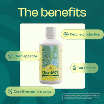 LevelUp C8 MCT Oil - 100% Pure Caprylic Acid from Coconut, Non-GMO, 946 ml