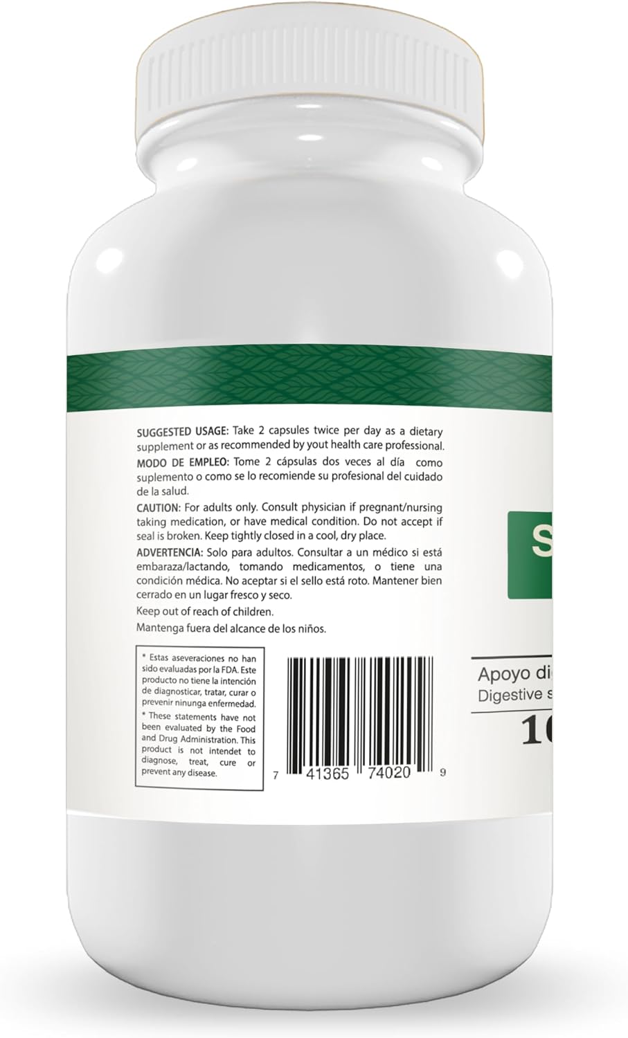 Super Gastrizan Natural Digestive Support Capsules with Inca Muña, Uña de Gato, Mint, Culen, Rosemary, and Chamomile (2-Pack) - görsel 3