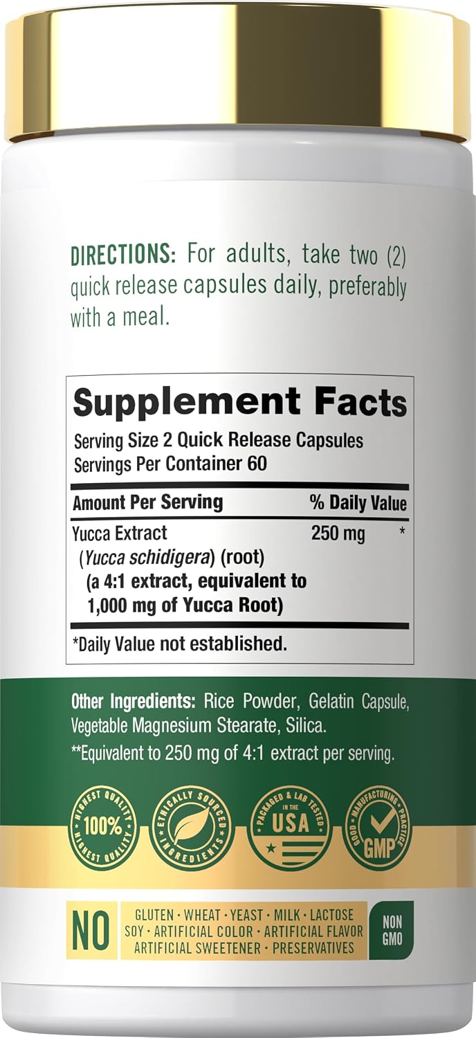 Carlyle Yucca Root Extract | 120 Capsules | Herbal Food Supplement | Non-GM and Gluten-free - görsel 2