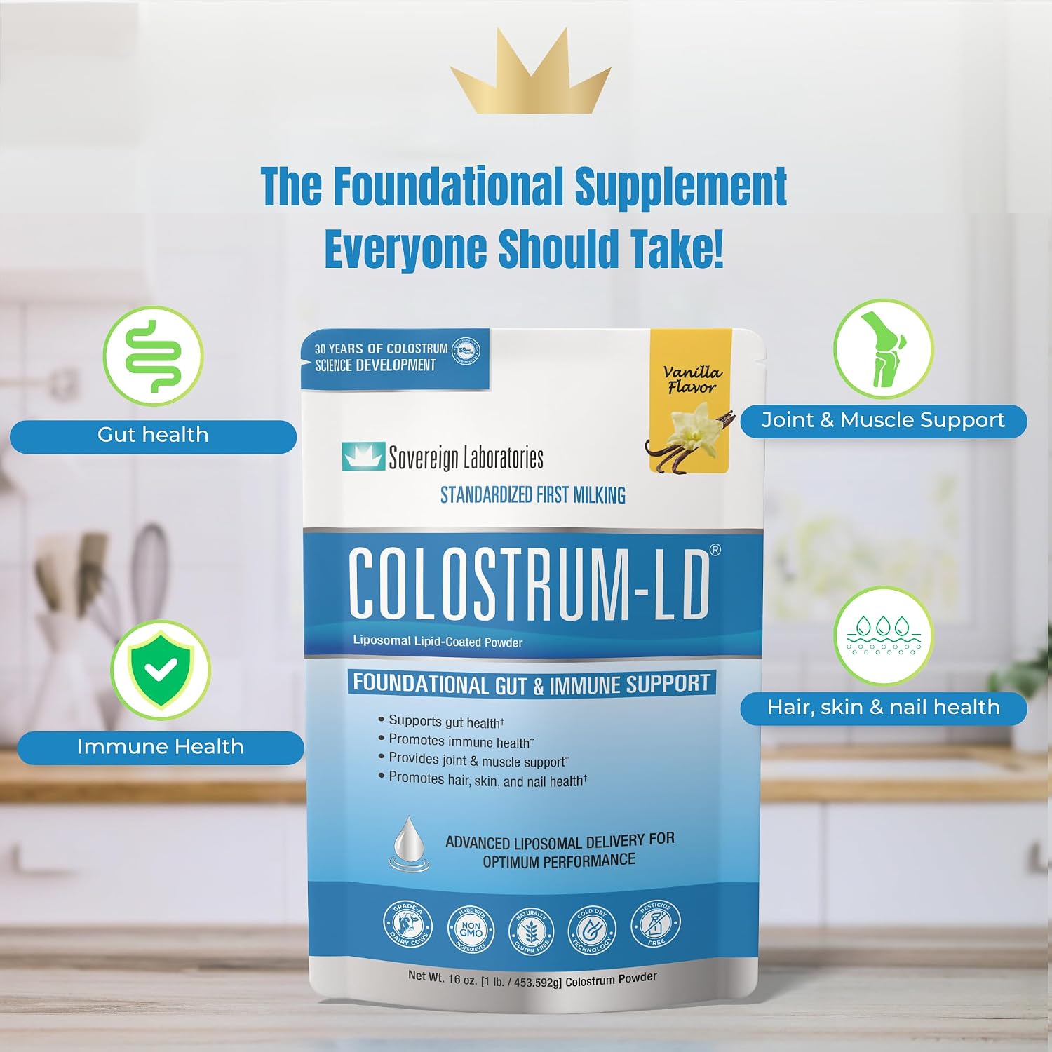 Colostrum-LD Powder, Natural Vanilla Flavour, 453g (16oz) - görsel 4