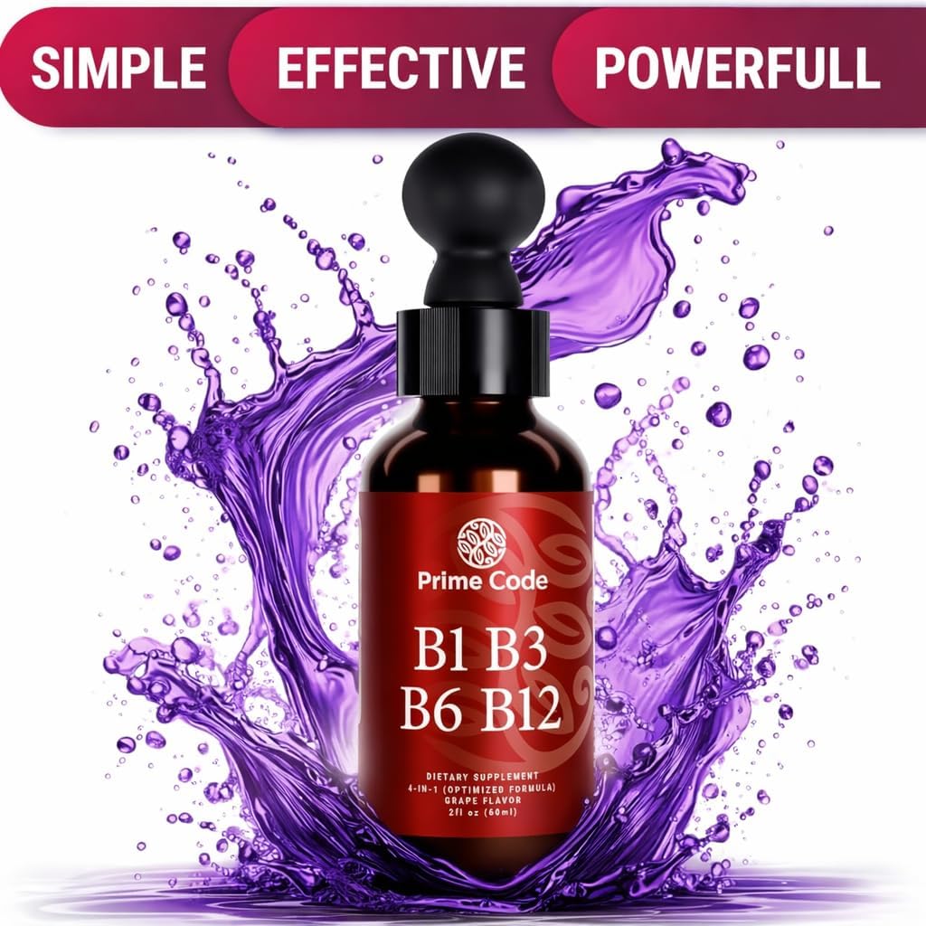 Prime Code Liquid B-Complex Drops with Vitamins B1, B3, B6, B12 - görsel 5