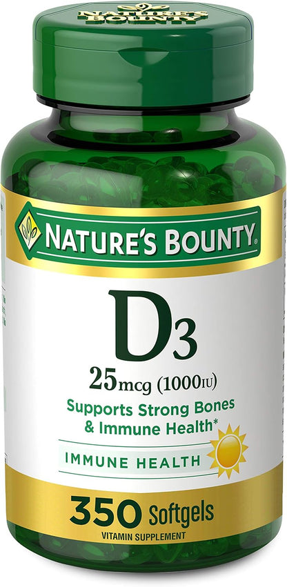 Nature's Bounty D3 2000 IU, 240 Softgels (Pack of 3)