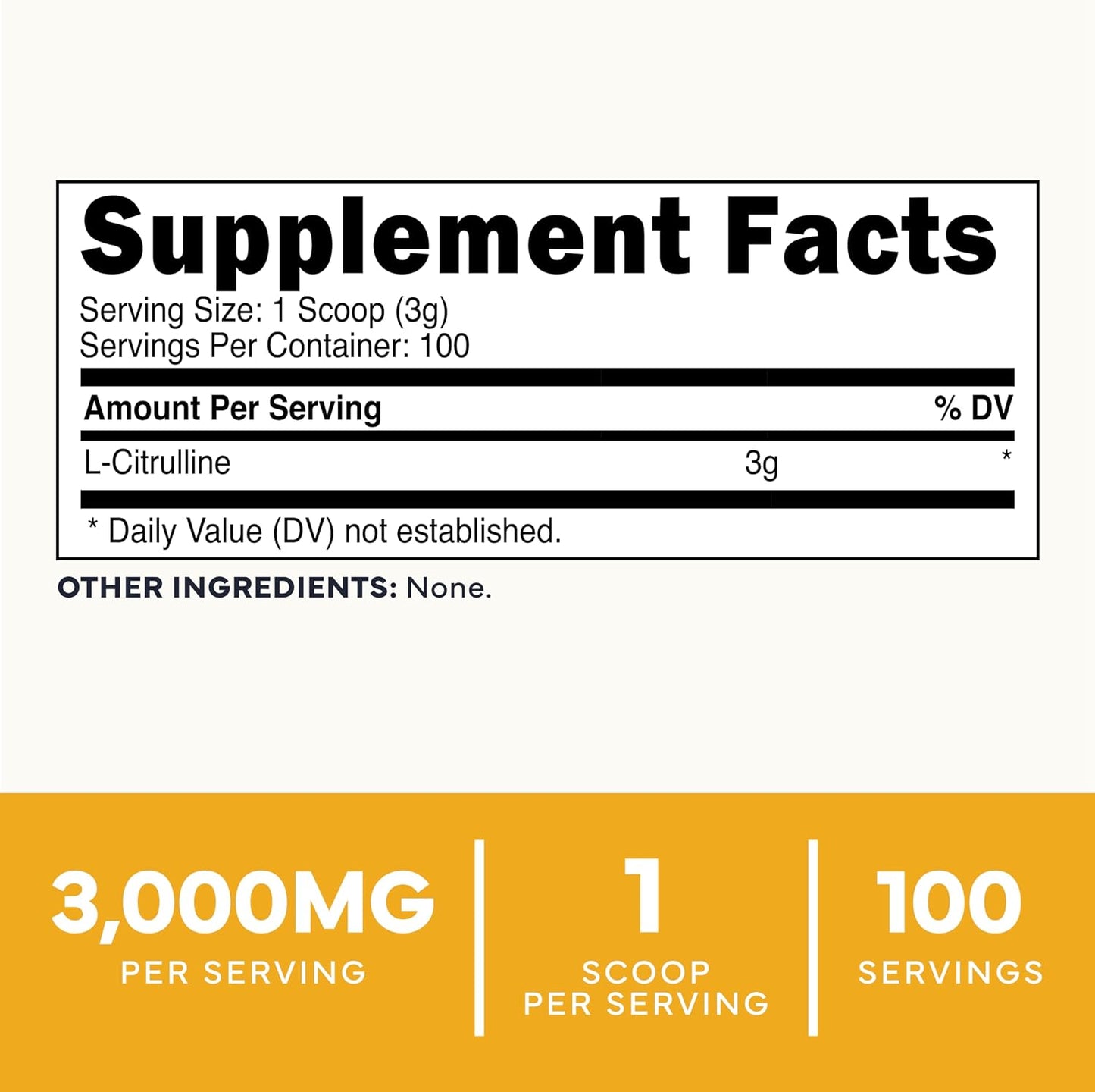 Type Zero L-Citrulline Base Powder, 3,000mg Per Serving - 100 Servings - görsel 2