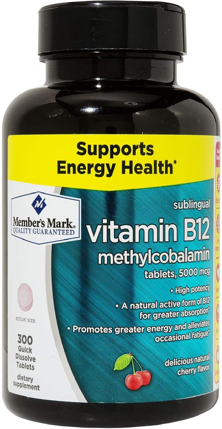 Member's Mark Sublingual Vitamin B12 5000µg (300 Tablets) - görsel 1