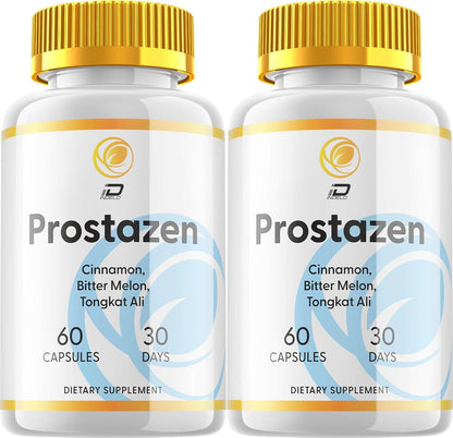 Prostazen Food Supplement for Men – Advanced Energy Capsules (2 Pack - 120 Capsules)