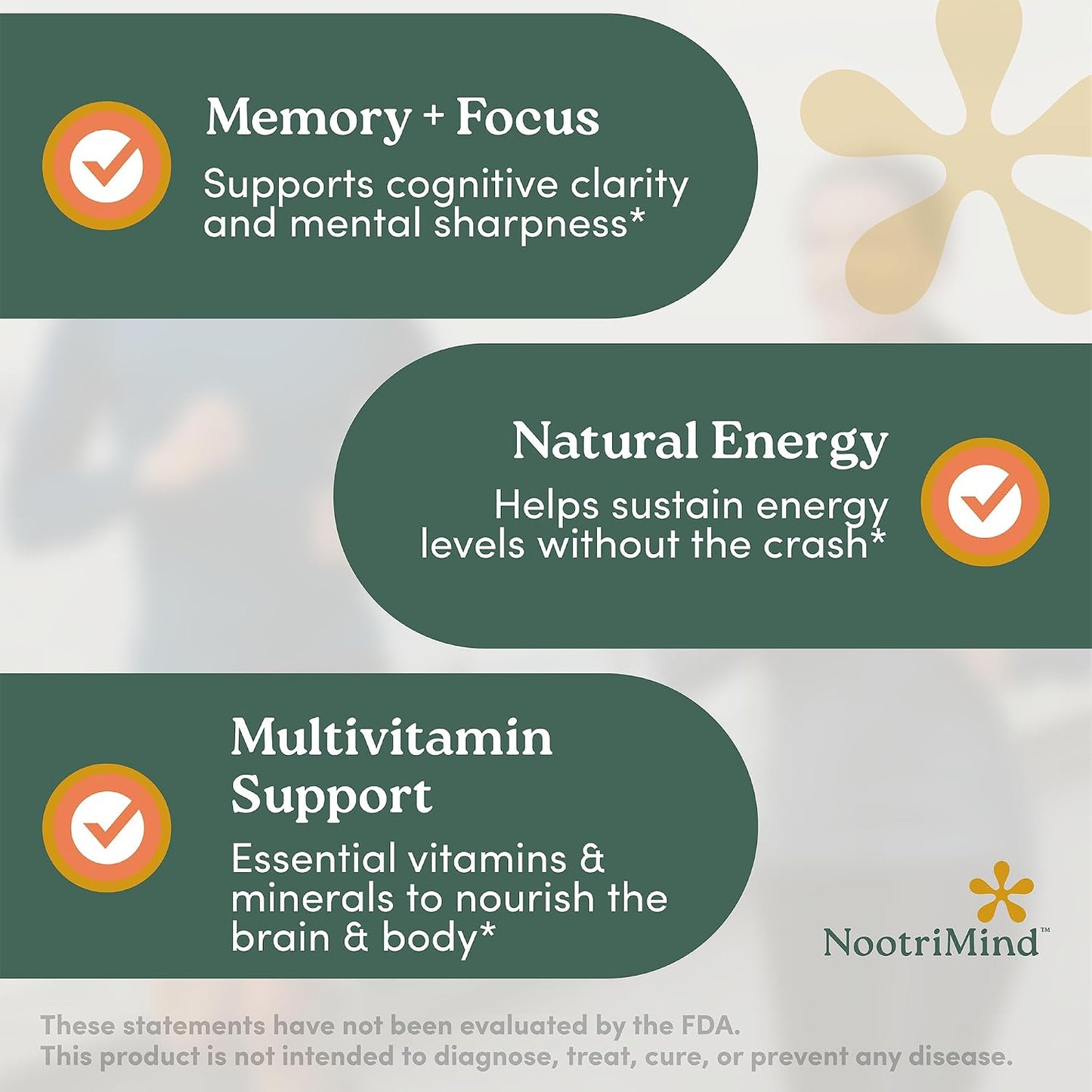 nootrimind Brain Health & Memory Support Food Supplement – 40-in-1 Nootropic Complex with Bacopa, DMAE & B12 - görsel 5