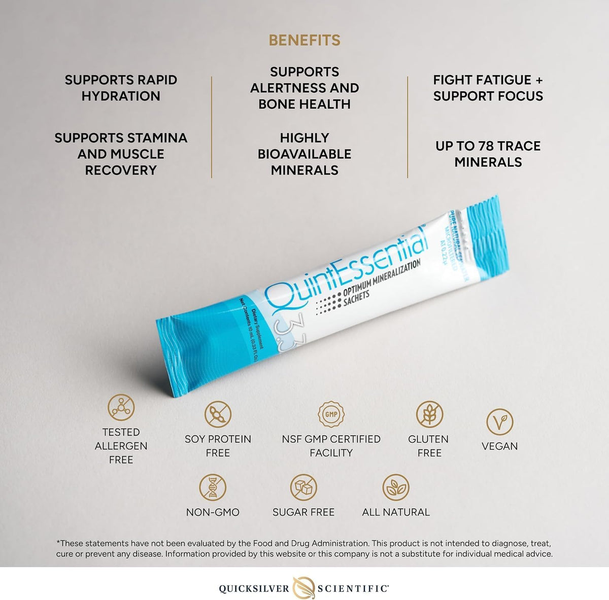 Quicksilver Scientific QuintEssential 3.3 Sachets – Hypertonic Solution – Filtered Seawater Hydration Sachets (30 Count) - görsel 4