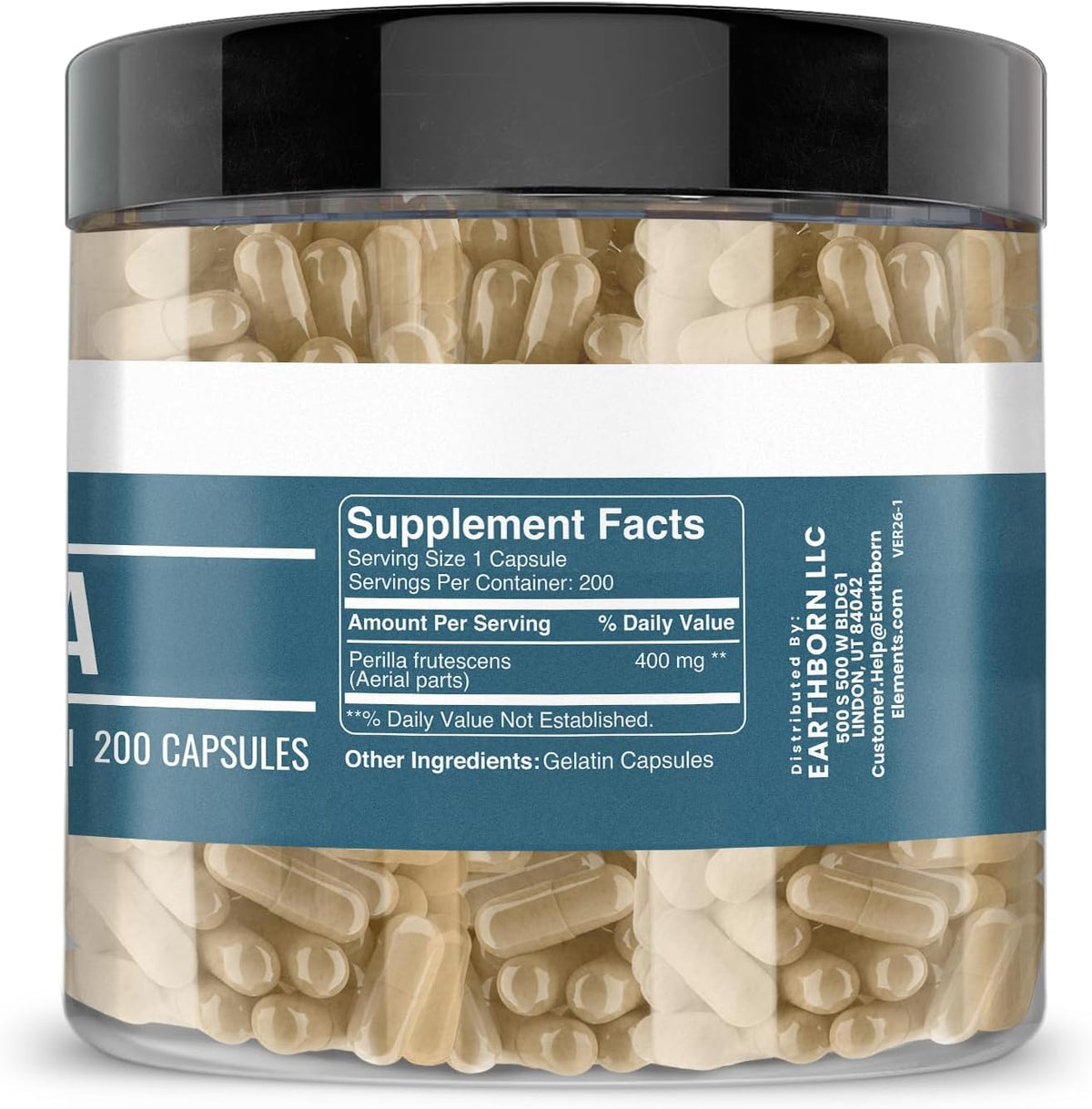 Earthborn Elements Perilla 200 Capsules, Pure & Undiluted, No Additives - görsel 2