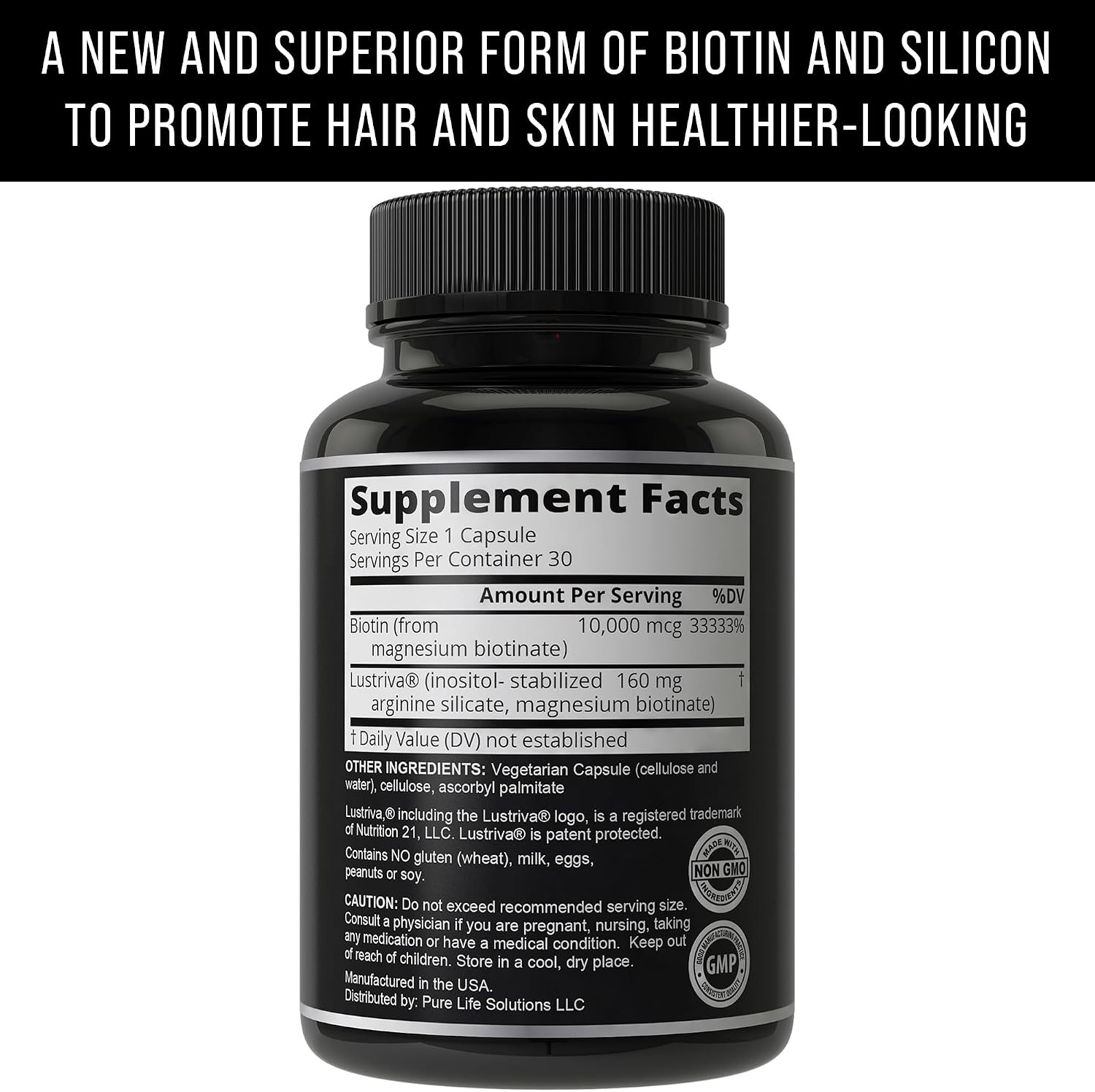 Lustriva Hair Growth Supplement with Biotin 10000mcg for Hair and Skin Support - görsel 6