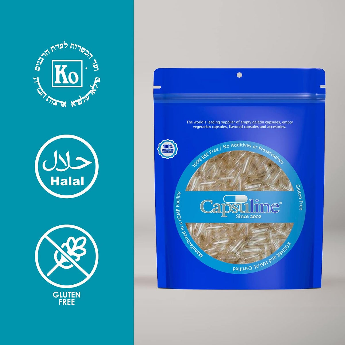 Capsuline Size 00 Clear Empty Gelatine Capsules – 500 Count - görsel 5