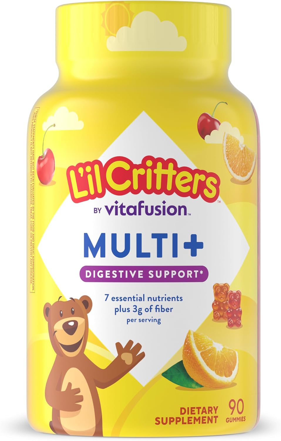 L'il Critters Kids Multivitamin Gummies with Digestive Support - 90 Count - görsel 1