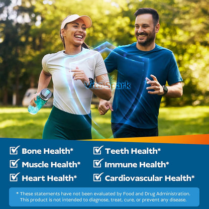 Vitamin D3 K2 with Magnesium - Liposomal Bone Vitamins Supplement, 5000IU D3, 100mcg K2 MK-7, 60 Mini Soft gel capsules