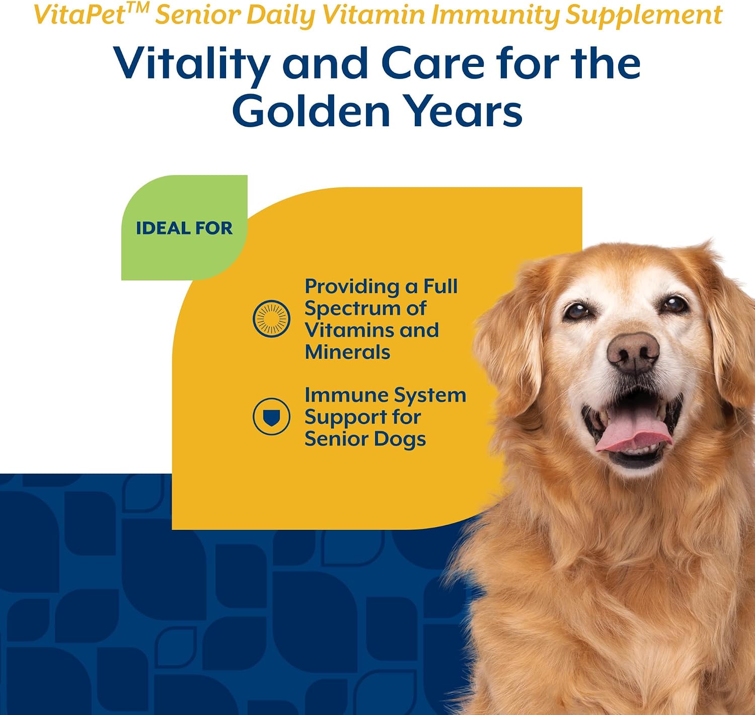 NaturVet VitaPet Senior Daily Vitamins for Senior Dogs – with Glucosamine – 60 Time Release Tablets - görsel 4