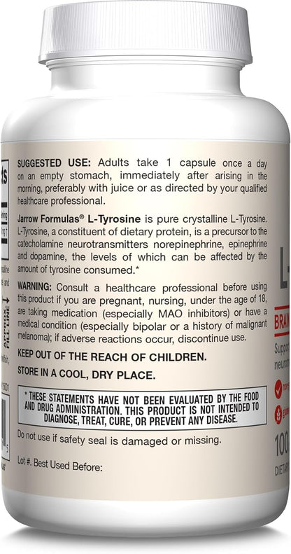 Jarrow Formulae L-Tyrosine 500 mg - 100 Capsules