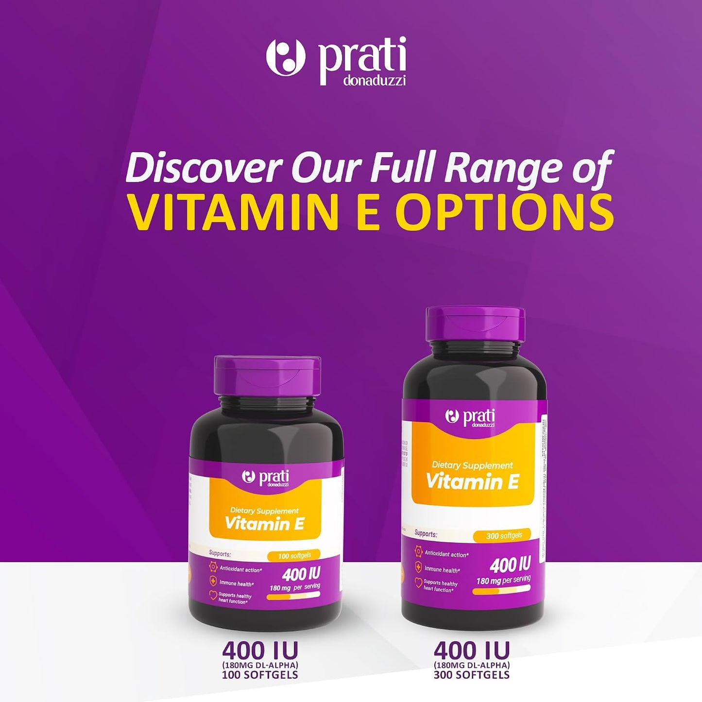 Prati Donaduzzi Vitamin E 300 Soft gel capsule Capsules, 400 IU (180 mg dl-Alpha) - görsel 7