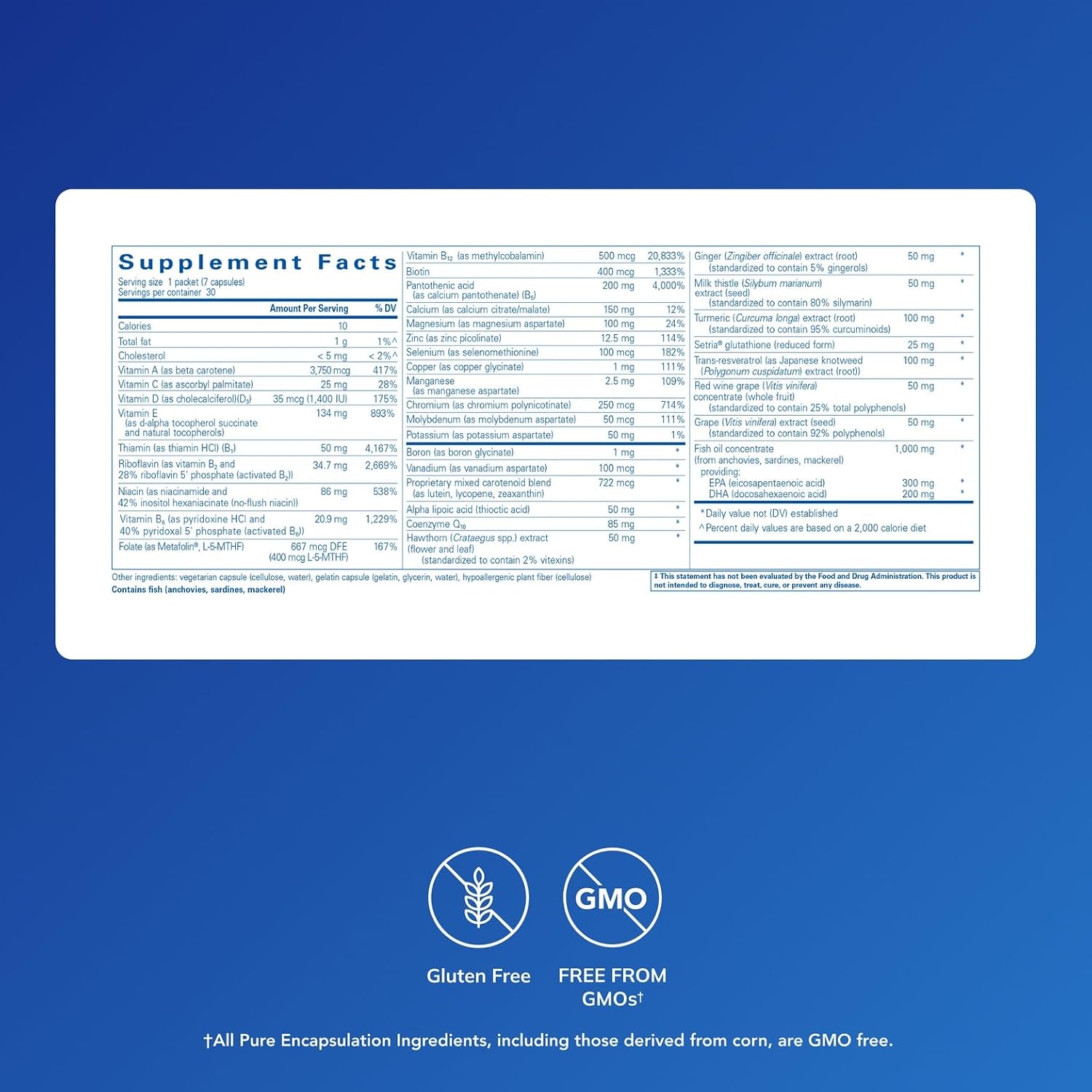 Pure Encapsulations Ultra Pure Pack - Daily Comprehensive Multivitamin - 30 Packets - görsel 2