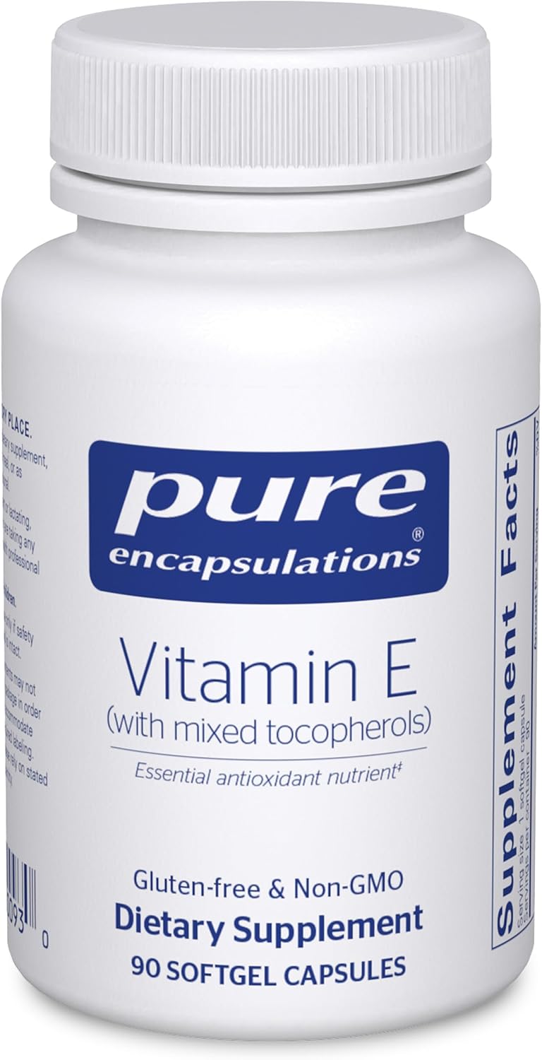 Pure Encapsulations Vitamin E (with Mixed Tocopherols) - 90 Softgels - görsel 1