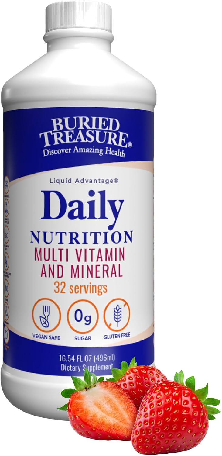 Buried Treasure Daily Nutrition Liquid Multivitamin and Mineral Supplement with Trace Minerals and Superfoods - görsel 1