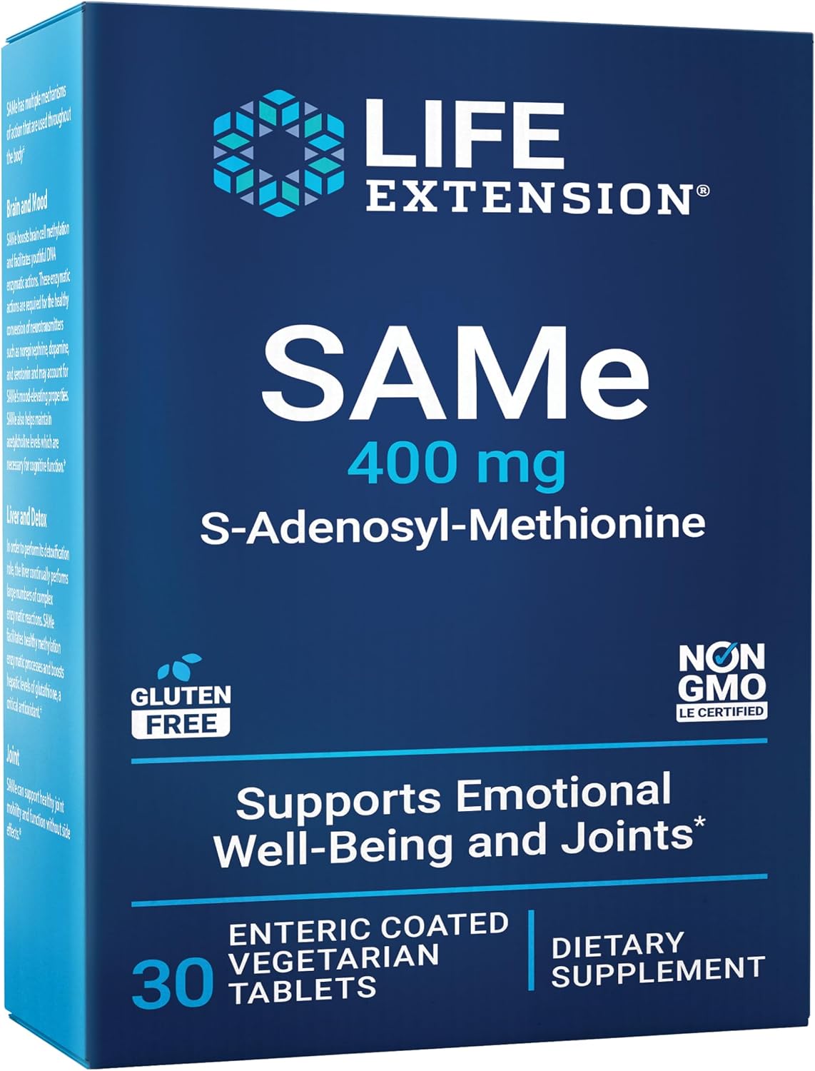 Life Extension SAMe - Mood, Joint & Liver Support, 30 Tablets - görsel 1