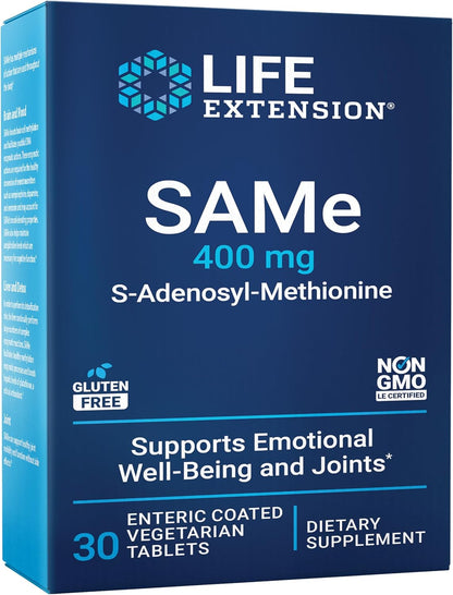 Life Extension SAMe - Mood, Joint & Liver Support, 30 Tablets