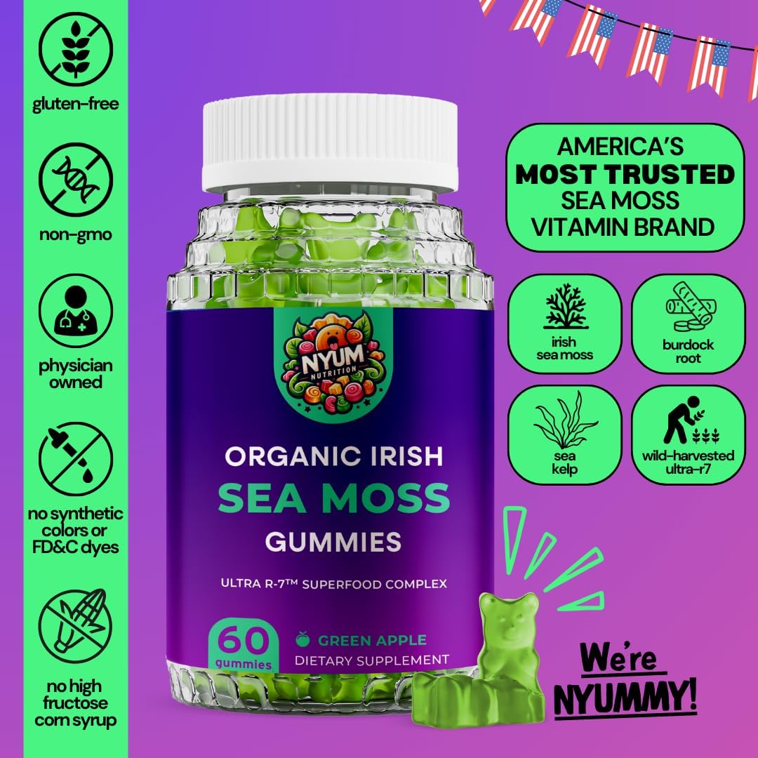 Ultra R-7 Organic Irish Sea Moss Gummies - Green - görsel 2