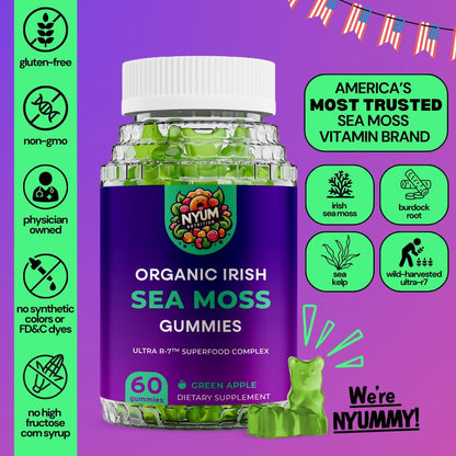 Ultra R-7 Organic Irish Sea Moss Gummies - Green