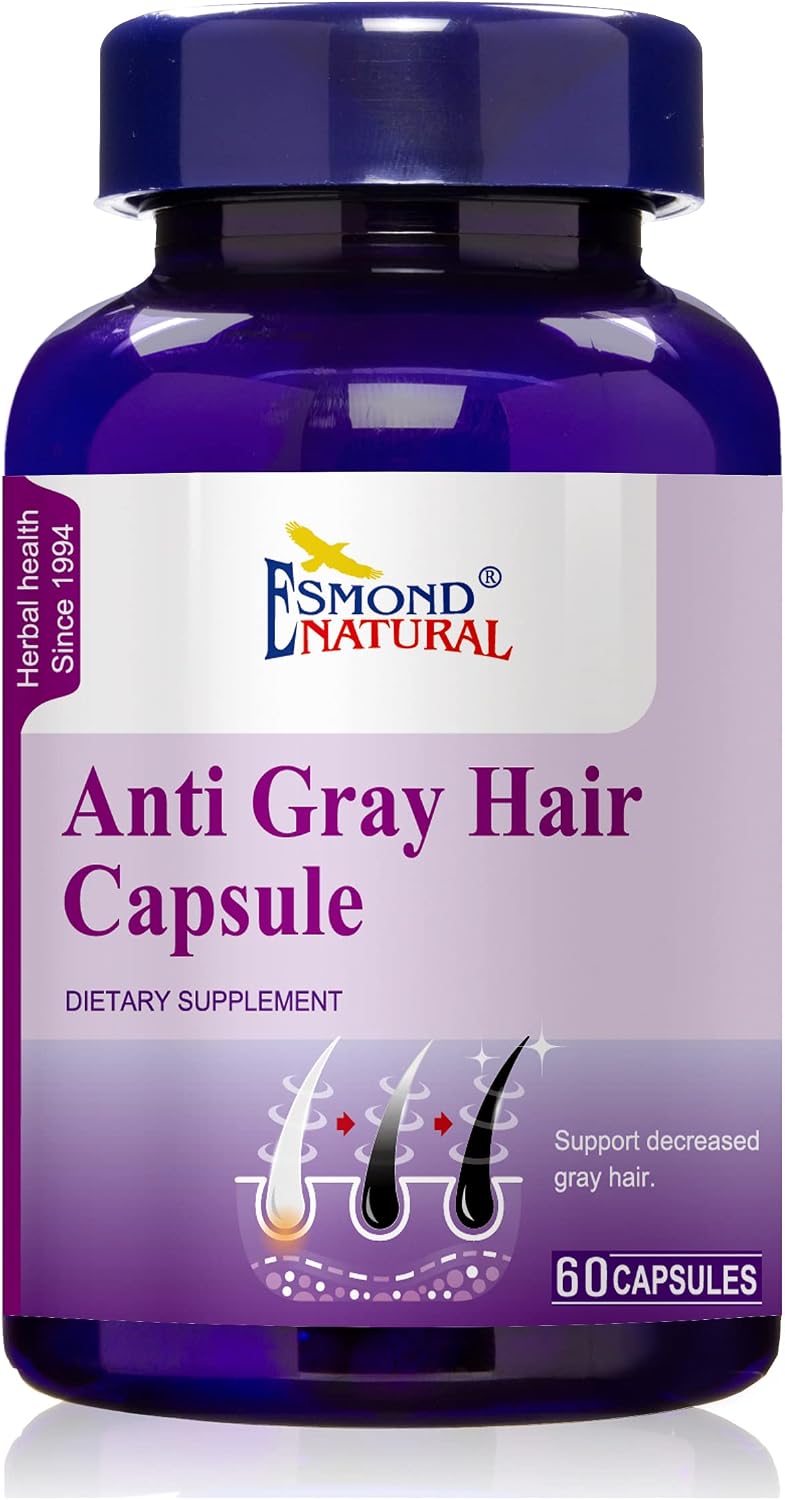 Esmond Natural Anti-Grey Hair Capsule – Supports Natural Hair Colour – 60 Capsules - görsel 1