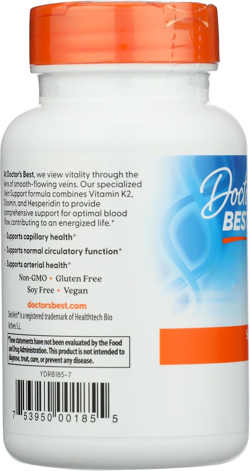 Doctor's BEST Vein Support Featuring DiosVein & MenaQ7, 60 Capsules - görsel 4