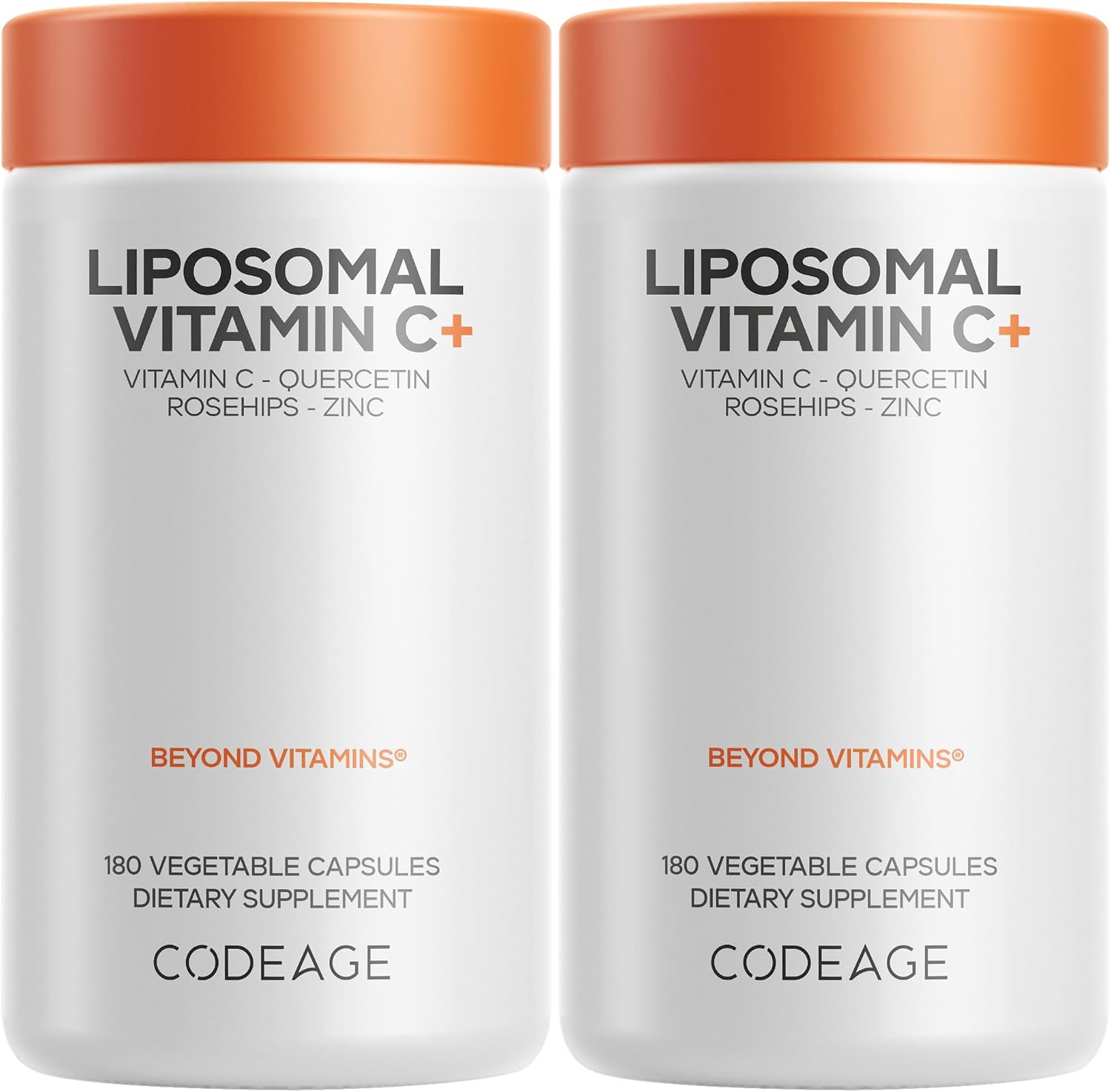 Codeage Liposomal Vitamin C 1500mg with Zinc, Elderberry, Citrus Bioflavonoids and Quercetin - 180 Capsules - görsel 10