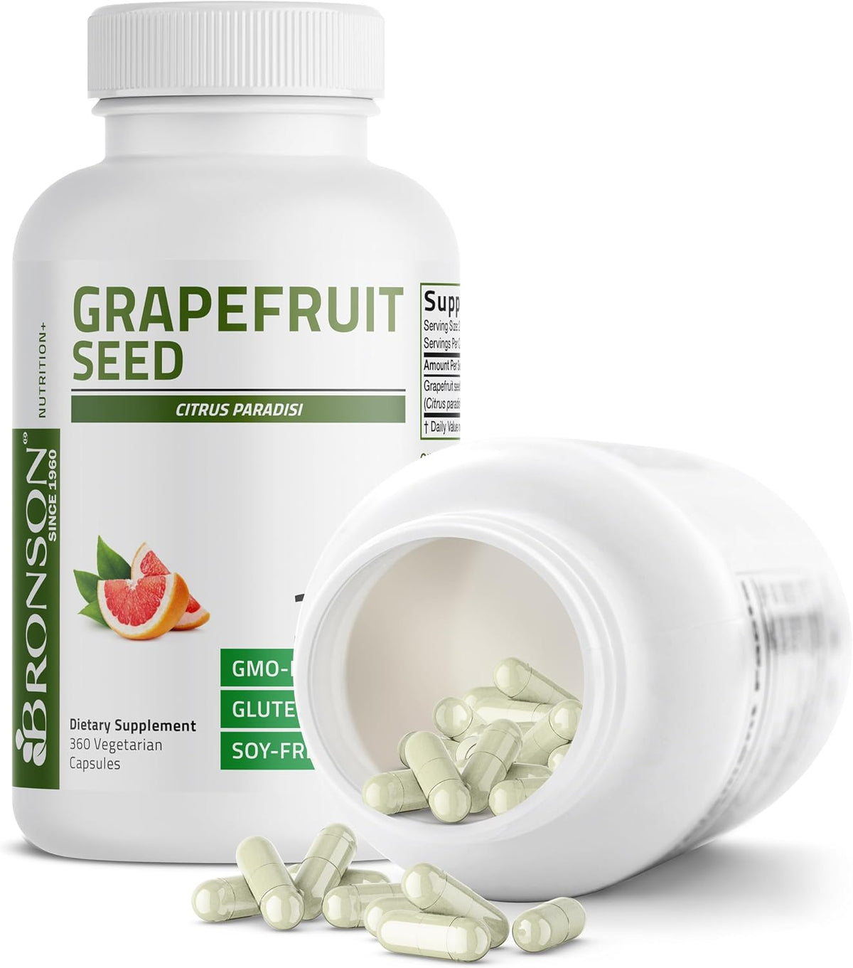 Bronson Grapefruit Seed Extract – Immune & Gastrointestinal Support, Non-GMO, 360 Vegetarian Capsules - görsel 4