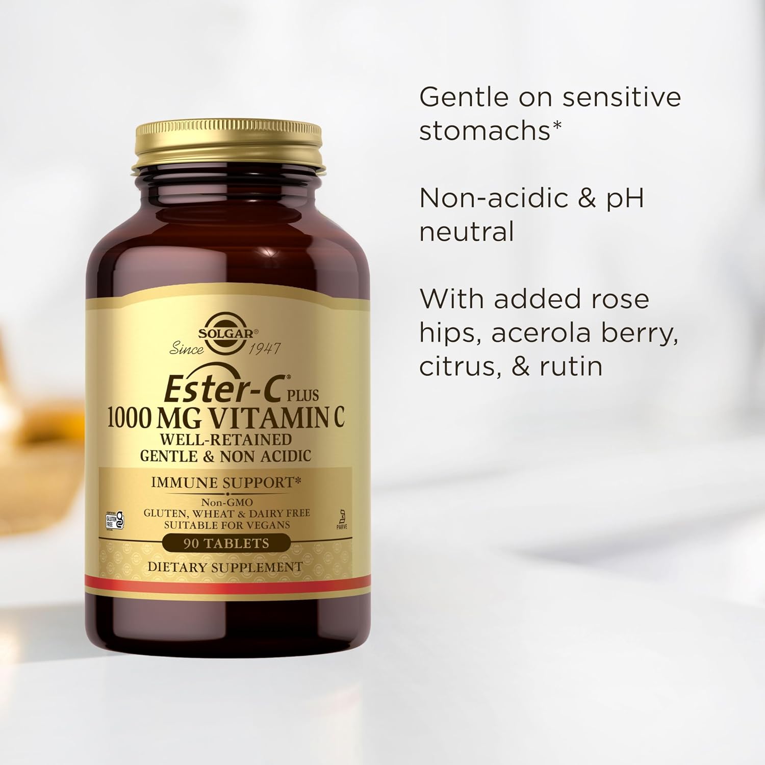 Solgar Ester-C Plus 1000 mg Vitamin C – Gentle on the Stomach, Non-Acidic – 90 Tablets - görsel 5