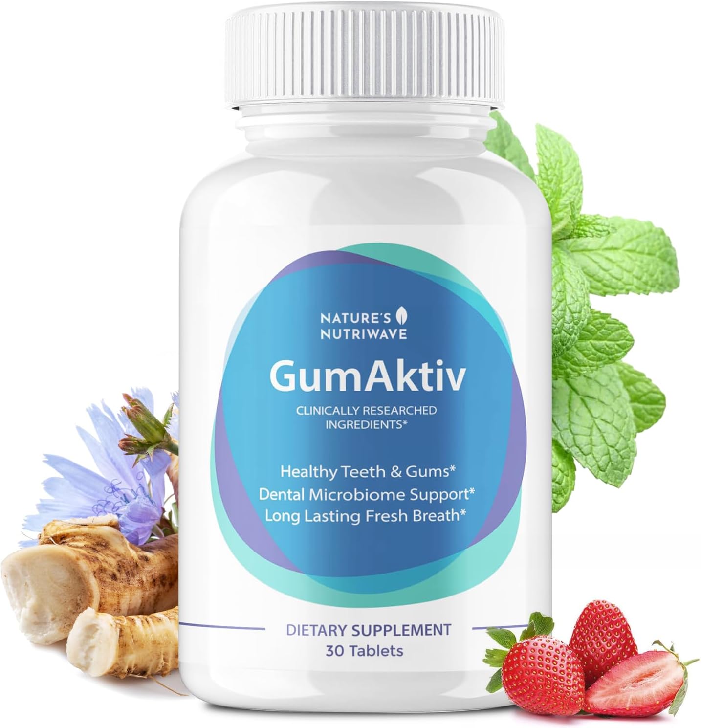 GumAktiv – 3.5 Billion Probiotic Tablets – 60 Tablets, 1 Month Supply - görsel 1