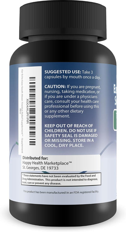 Ear Echo Ease Tinnitus Relief Supplement - Support for Ringing Ears and Ear Health