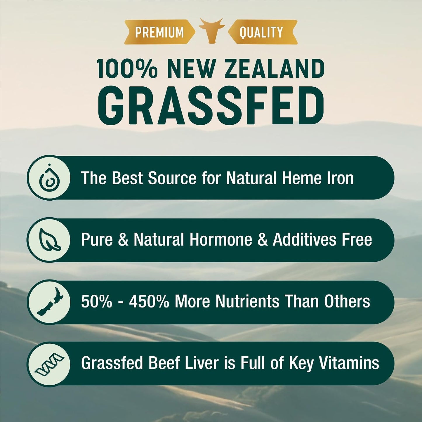 One Earth Health Grass Fed Beef Liver Capsules – New Zealand Desiccated, 3,000mg (200 Capsules) - görsel 4