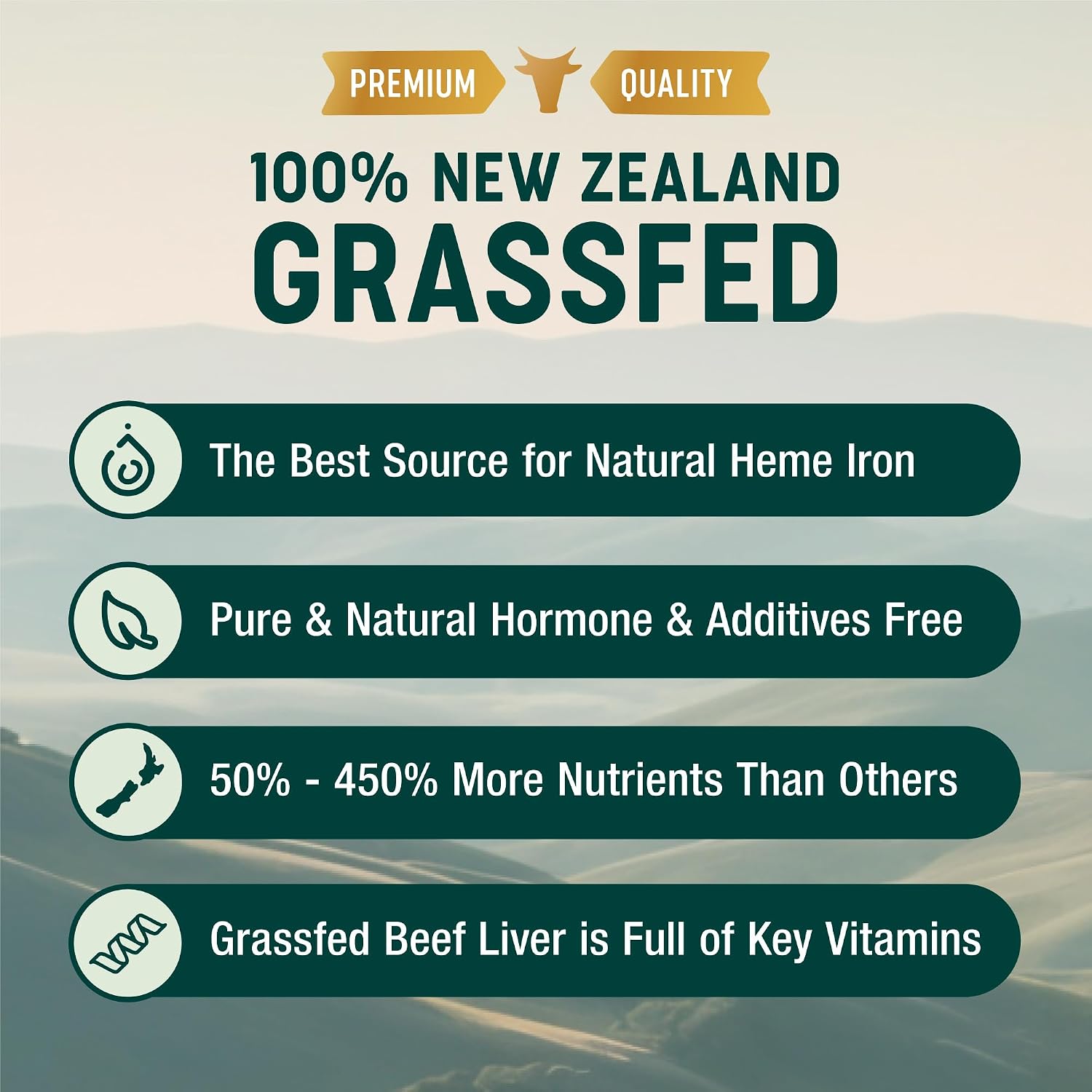 One Earth Health Grass Fed Beef Liver Capsules – New Zealand Desiccated, 3,000mg (200 Capsules) - görsel 4