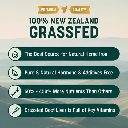 One Earth Health Grass Fed Beef Liver Capsules – New Zealand Desiccated, 3,000mg (200 Capsules)