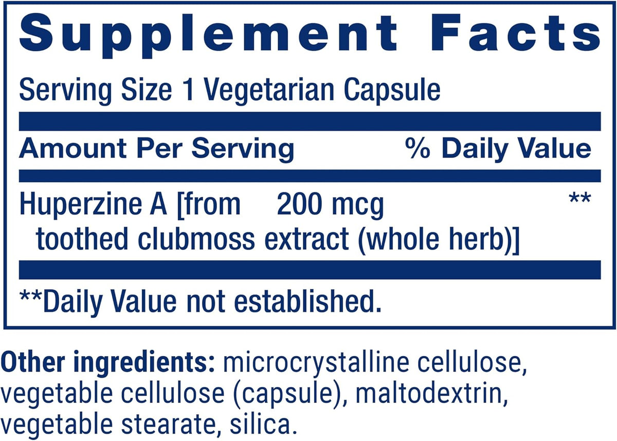 Life Extension Huperzine A - Memory and Cognitive Health Supplement, 60 Capsules - görsel 3