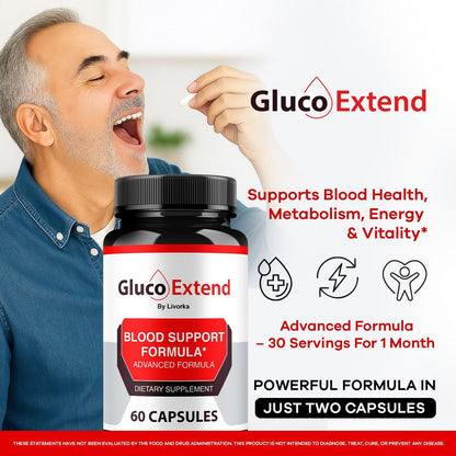 Gluco Extend Capsules – Supports Healthy Levels, All Natural Ingredients, 60 Count