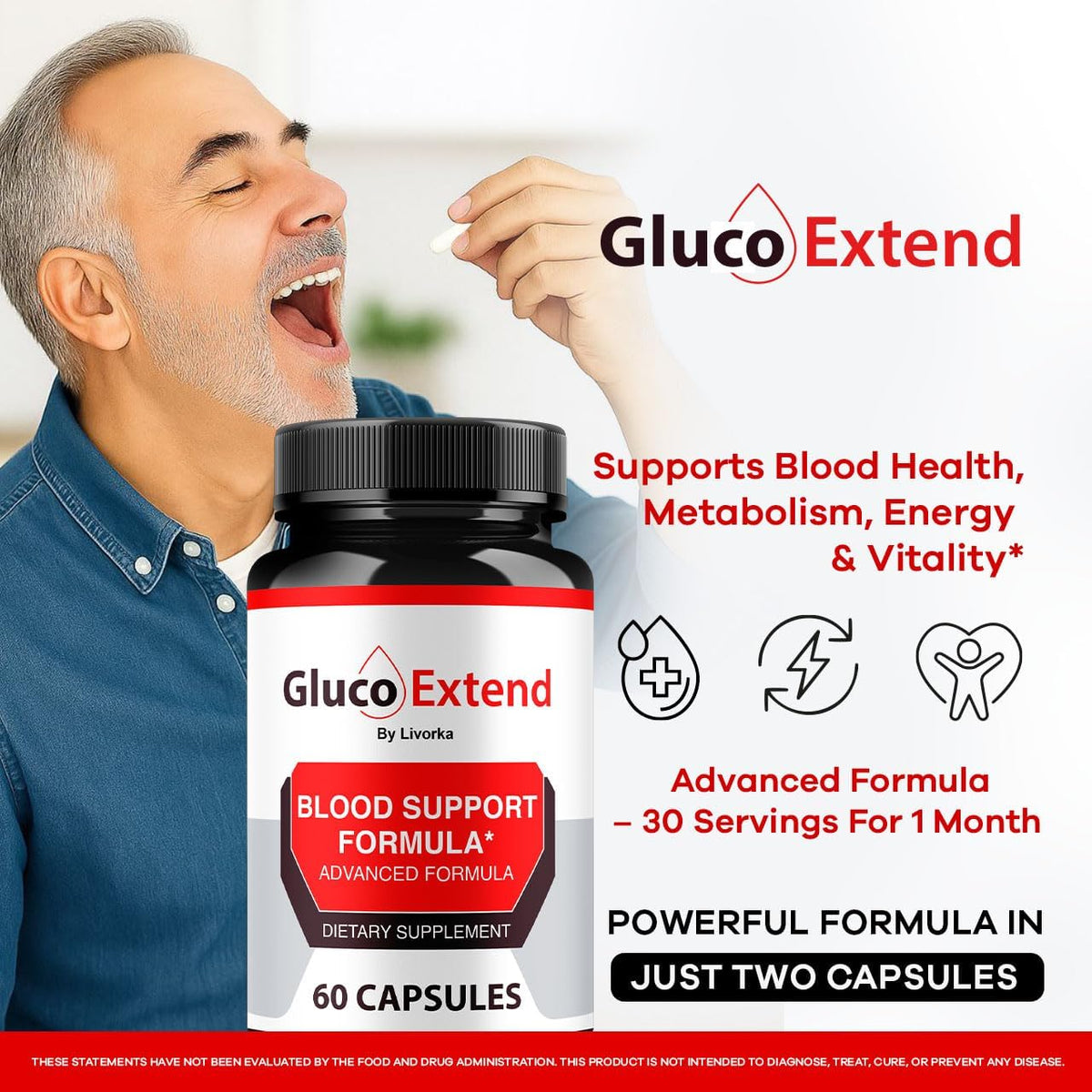 (3 Pack) Gluco Extend - Gluco Extend Capsules for Healthy Glucose Levels, All-Natural Ingredients, Maximum Strength Formula, 180 Capsules for 3 Months - görsel 2