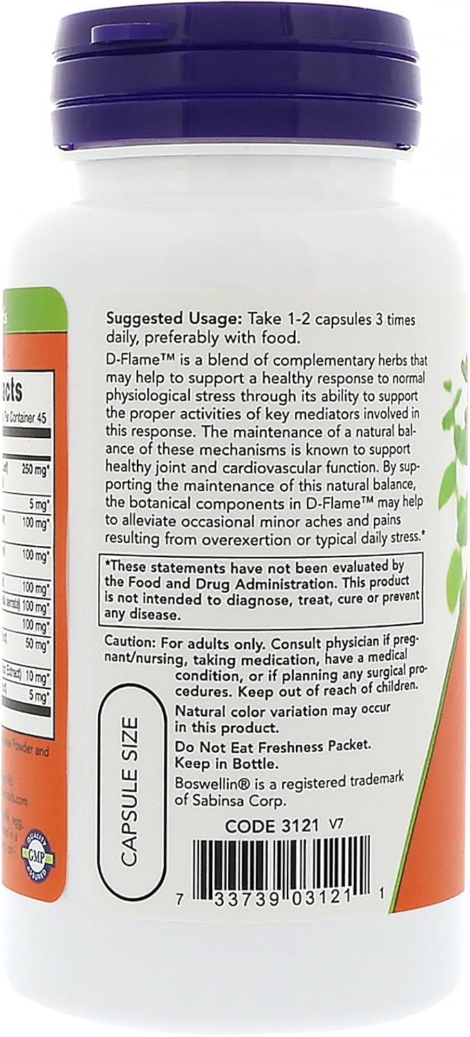 Now Foods D-Flame, 90 Vegan Capsules - görsel 3