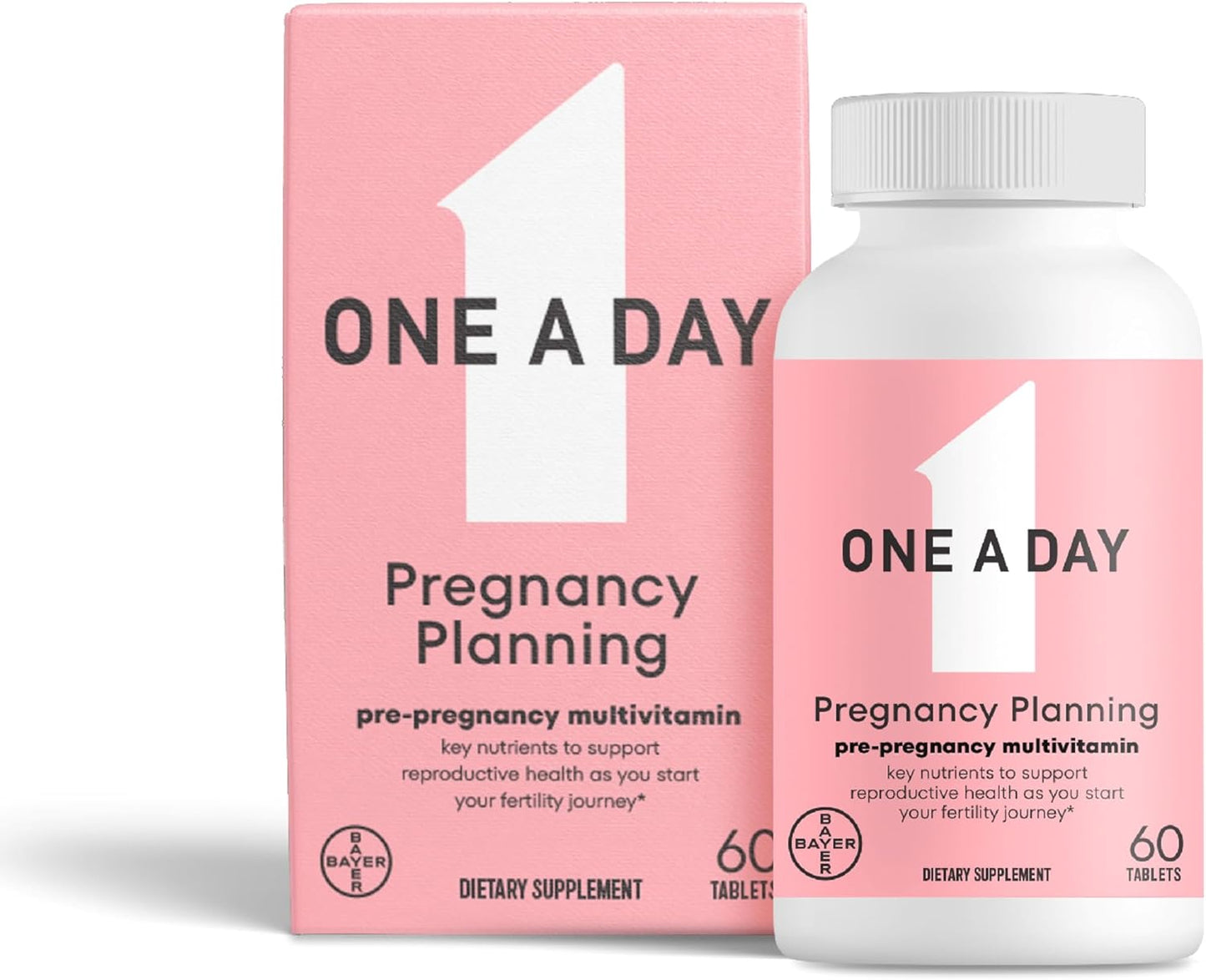 One A Day Pregnancy Planning Prenatal Multivitamin – 60 Tablets - görsel 1