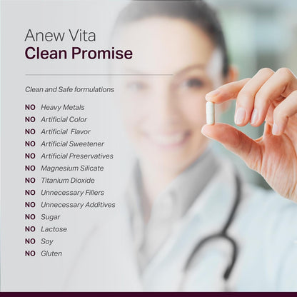 Anew Vita Policosanol Supplement - 40mg per Serving, Cuban Sourced Sugarcane, Non-GM, Gluten-Free - 120 Veggie Capsules