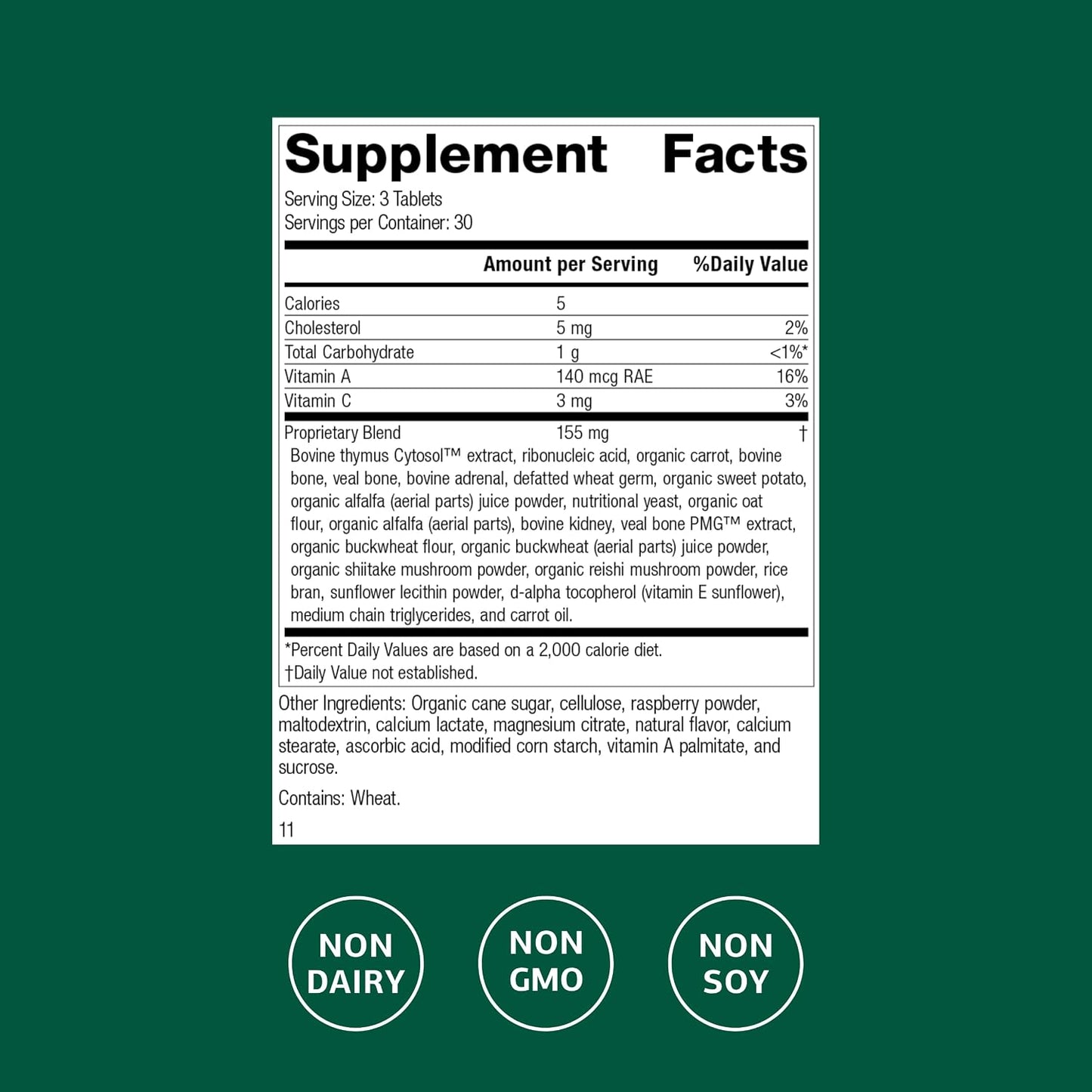 Standard Process Congaplex Chewable - Immune Support with Vitamin A - 90 Tablets - görsel 2