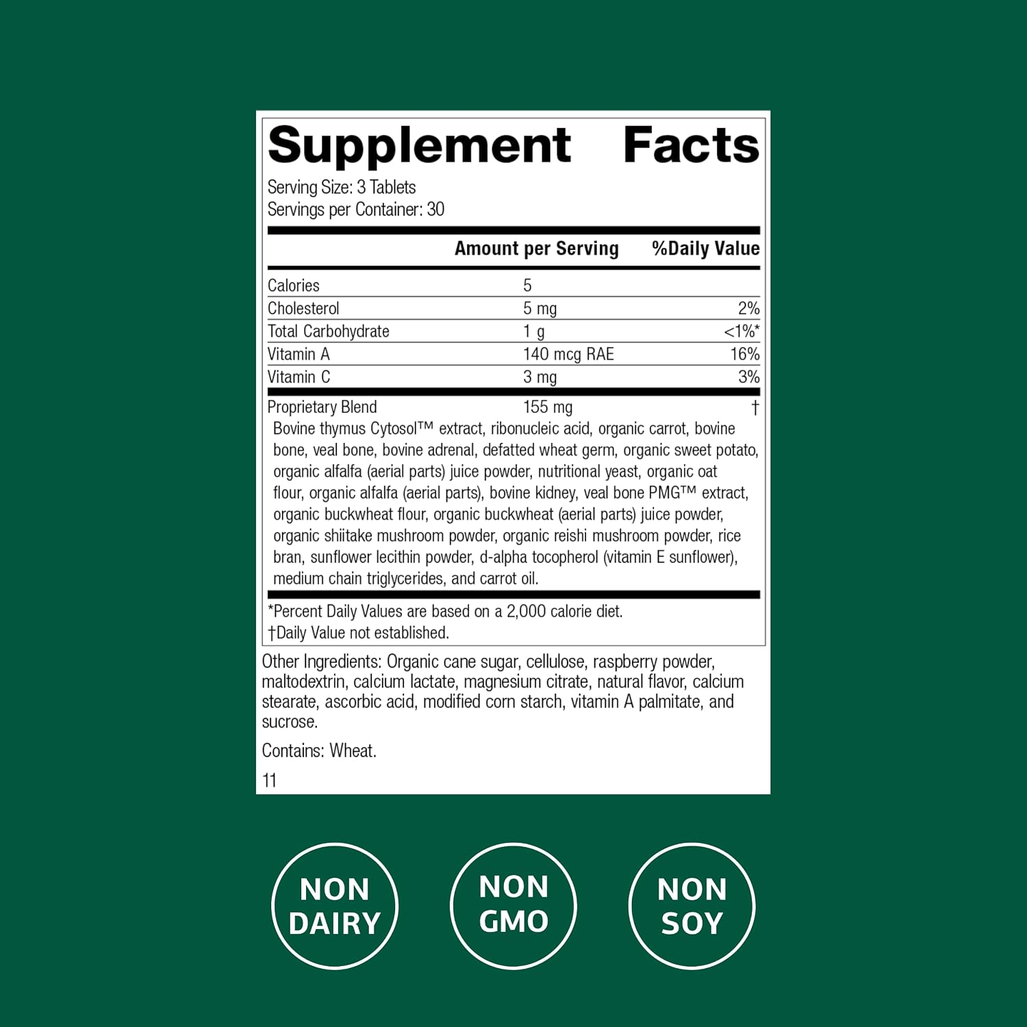 Standard Process Congaplex Chewable - Immune Support with Vitamin A - 90 Tablets - görsel 2