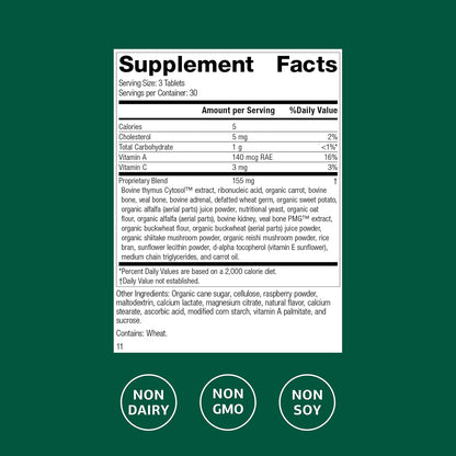 Standard Process Congaplex Chewable - Immune Support with Vitamin A - 90 Tablets