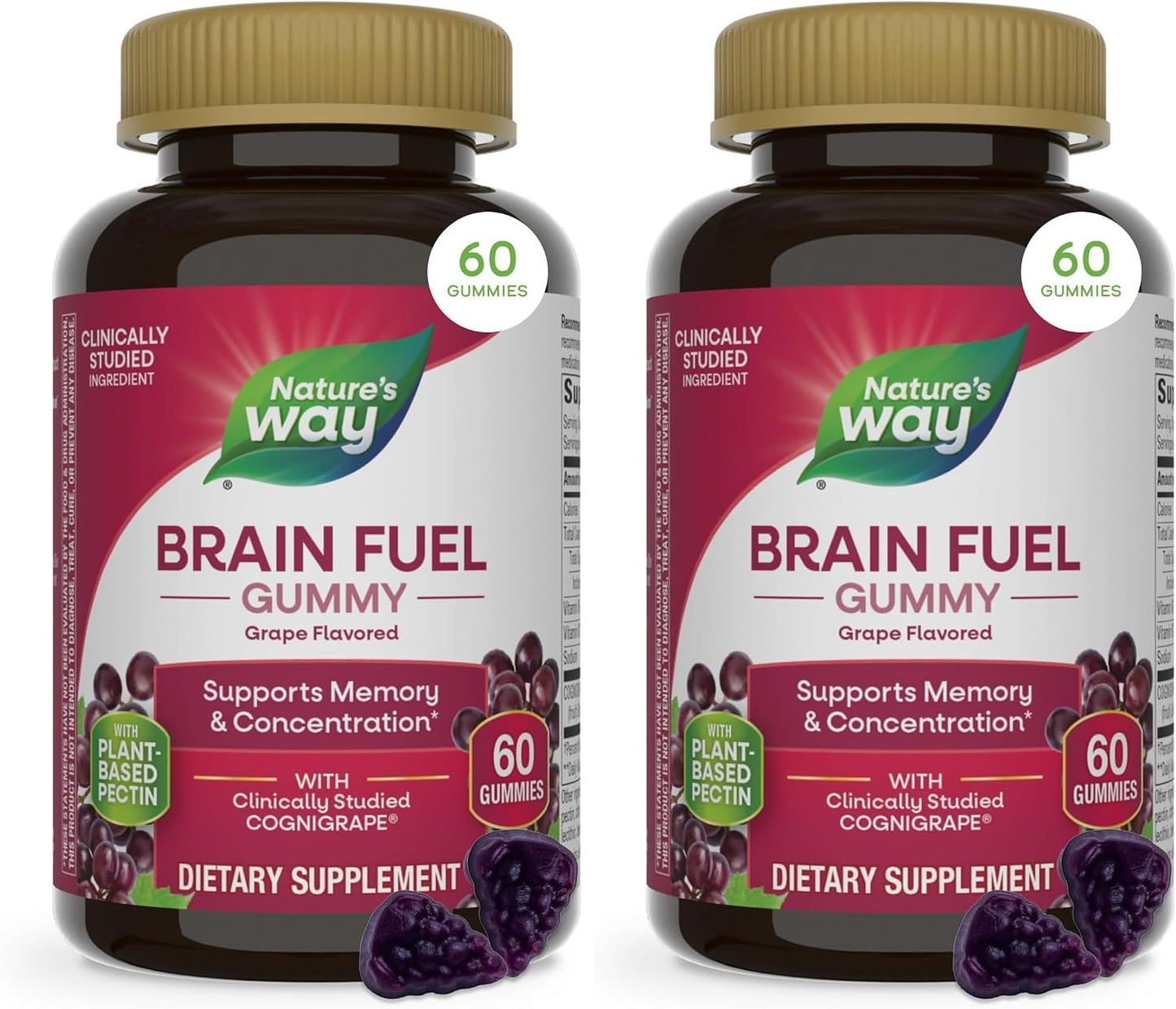Nature's Way Brain Fuel Gummies – Cognitive Support with COGNIGRAPE and Vitamins B6 & B12 (60 Gummies) - görsel 9