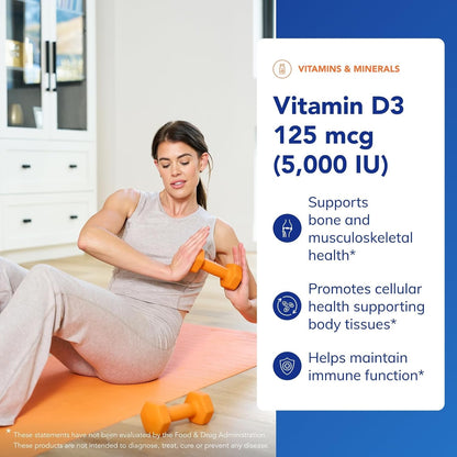 Pure Encapsulations Vitamin D3 125 mcg (5,000 IU) – 120 Capsules